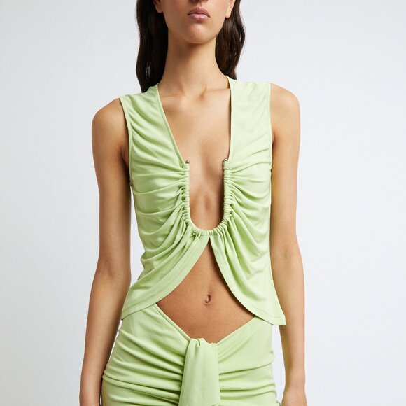 Christopher Esber Women's Arced Palm U-Ring Tank Green Size AU 10 (US 6) - Picture 1 of 12